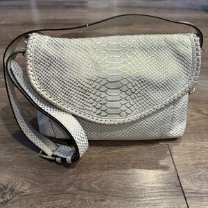 Aimee Kestenberg Pebble Leather Crossbody All For Love Cream Gold Purse